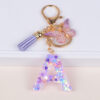 Wholesale Snowflake Love Sequin Letter Resin Keychains