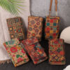 Wholesale Vintage Bohemian Style Wallet, Wood Grain Mobile Phone Bag, Zero PU Wallet