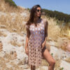Wholesale Knitted Large Round Hollow Out Pullover One-piece Beach Cover Up