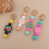 Wholesale Cartoon Silicone MAMA Handmade Beaded Keychains
