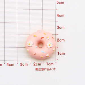 Color Needle Small White Flower Doughnut