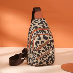 Wholesale Oxford Cloth Leopard Breast Bag