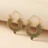 Wholesale Hollow Carved Alloy Irregular Circular Earrings