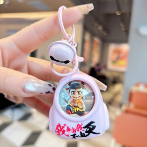 Pink schoolbag-squatting nezha