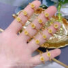 O1CN01ZTPSvH1Wow9ZjO1sF_2905482836-0-cib Wholesale 18k Gold Plated Yellow Diamond Small Sugar Cube Colored Treasure Ring