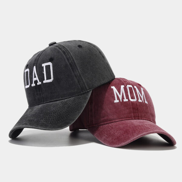 Wholesale Washed Cotton DAD MOM Vintage Embroidered Baseball Cap
