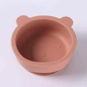 Coral color (bear silicone bowl)