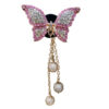Wholesale Butterfly Tassel Diamond Studded Pearl Car Perfume Clip