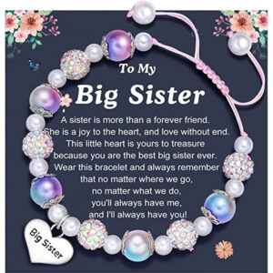 Lettering Big Sister + Blue Purple + Sister card