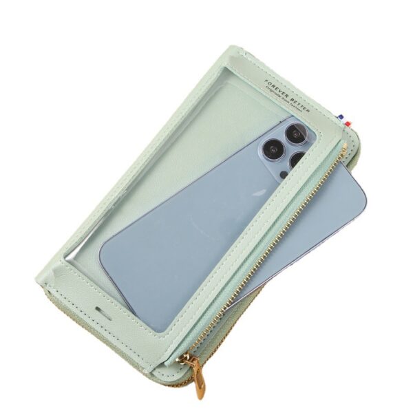 Wholesale Touch Screen Mobile Phone Bag Multifunctional Transparent Mini PU Leather Bag