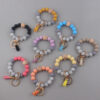 Wholesale Silicone Beaded Wrist Keychain
