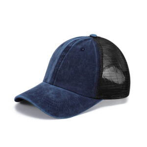 Navy blue net cap-black net / Adult 56-60cm