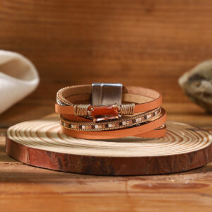 25060901-coffee color / pu leather/alloy