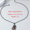 Wholesale Halloween Gothic Love Skull Necklace