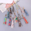 Wholesale PU Pattern Snake Keychain Tassel Pendant