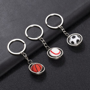 Wholesale Spin Small Basketball Football Golf Football Football Baseball Keychain Metal Ball Key Chain Gift