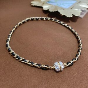 Gold-colored magnet necklace