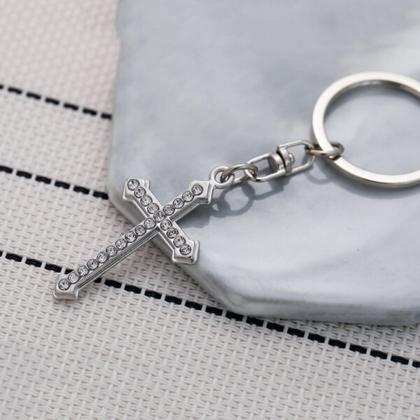 O1CN01Zd0Izx2DPlvBkhQBQ_2211992368602-0-cib Wholesale Diamond Cross Keychain