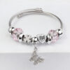 Wholesale Beaded Stainless Steel Butterfly Bracelet