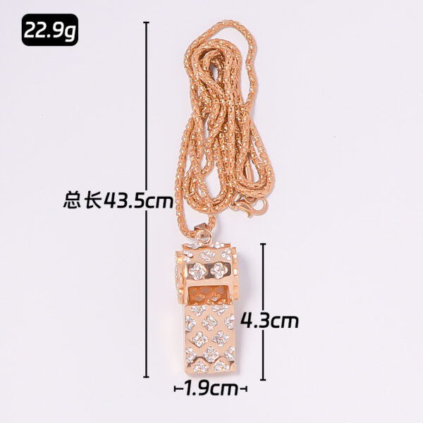 Wholesale Zinc Alloy Diamond Whistle Keychain