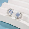 Wholesale Blue Star Moon Earrings and Earrings