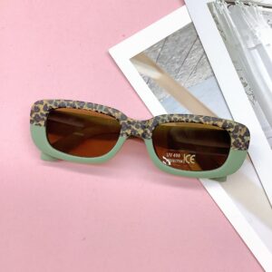 Retro Green-Leopard Print