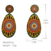 Wholesale Bohemian Style Printed Flowers and Trees Earrings