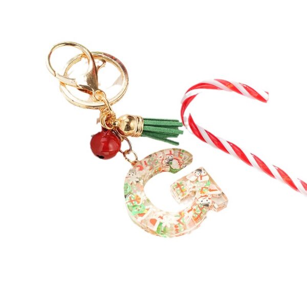 Wholesale Cartoon Christmas Pattern Letter Acrylic Keychain
