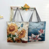Wholesale Sunflower Print Canvas Bags