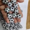 Wholesale 20MM Resin Football Diamond Inlaid Tree Ball Beads Loose Beads