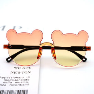 Wholesale Resin Bear One-piece Frame Children's Sunglasses