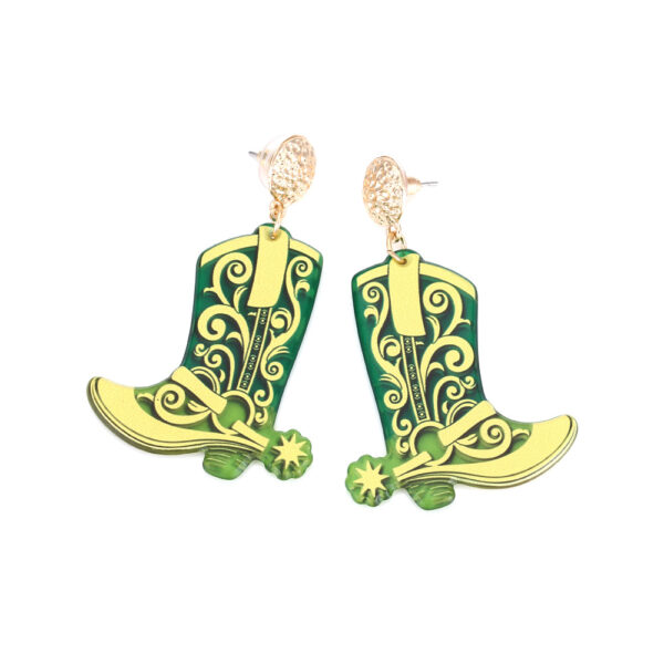 O1CN01ZkJZTb2JjMPU32Jp8_3025409457-0-cib Wholesale Western Cowboy Boots Acrylic Earrings