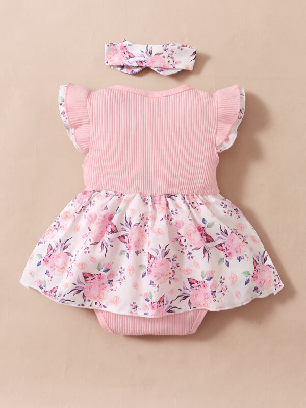 Wholesale Baby Sleeveless Flower Cotton Baby Clothes