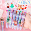 Wholesale Plastic Cartoon Christmas 10 Color Ballpoint Pen