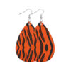 Wholesale Western Style Leopard Print Cow Print Leather Double Sided Print Earrings