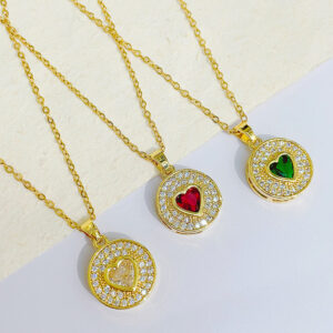 O1CN01Zph3bD2JcUSQGUY5t__2214043069442-0-cib Wholesale Love Heart Pendant Titanium Steel Chain Geometric Micro Setting Necklaces