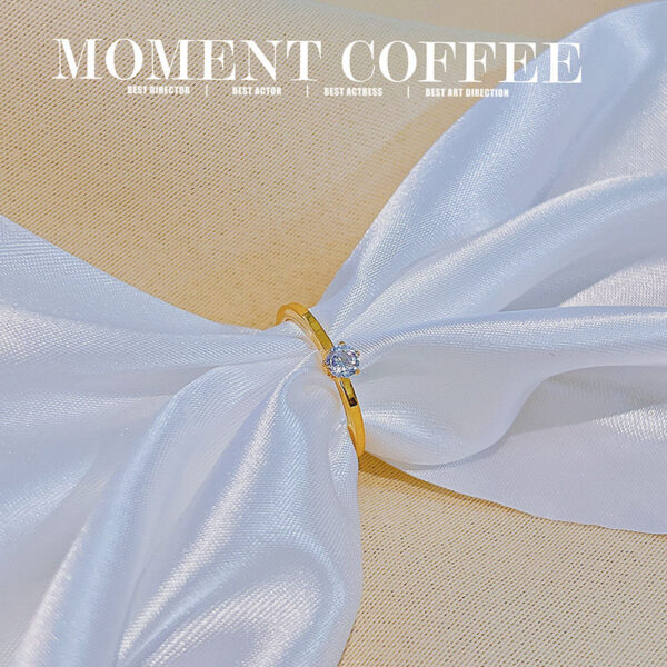 Wholesale Titanium Steel Six Prong Diamond Ring