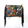 Wholesale PU Tassel Big Flower Print Shoulder Bag