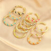 Wholesale Copper Gold Plated Micro Zircon Fried Dough Twists Open Ring