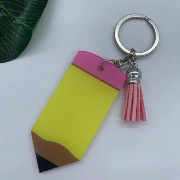 O1CN01ZsoP3y1ccSp1ABFI4_2210908393621-0-cib Wholesale Acrylic Pencil Teacher's Day Gift Keychain