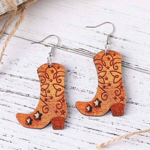 O1CN01ZtKGxD1ZzPyxMVwfN_2214986983265-0-cib Wholesale Western Cowboy Boots Hat Wooden Earrings