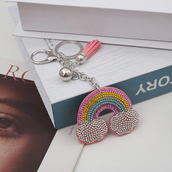 Wholesale Creative Rainbow Hot Diamond Keychain