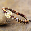 Wholesale Tree of Life Natural Stone Beaded Handwoven Bracelet