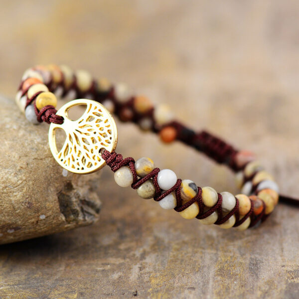 Wholesale Tree of Life Natural Stone Beaded Handwoven Bracelet