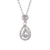 Wholesale Alloy Water Drop Pear Shaped Moissanite Pendant Necklace