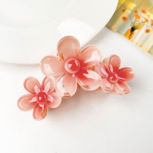 Gradient 3 flowers-jelly snow teeth / Plastic/resin/abs