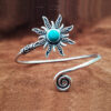 Wholesale Vintage Sunflower Turquoise Alloy Bracelet