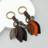Wholesale Leaf Leather Keychain