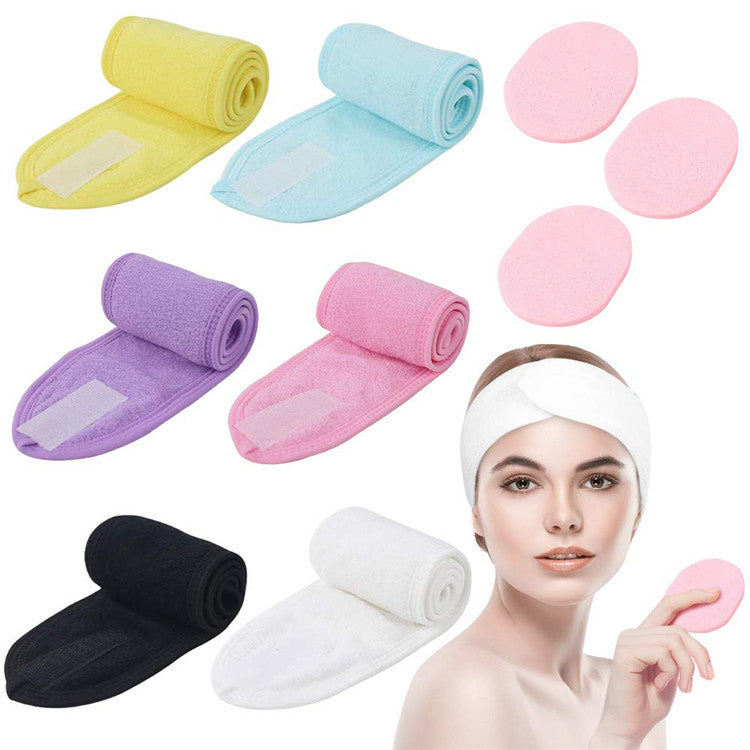 Wholesale Make Remover Face Wash Headband Yoga Adjustable Velcro Headband
