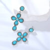 O1CN01a2IHN12LDsVswLQhZ_2206398079659-0-cib Wholesale Bohemian Retro Ethnic Style Alloy Turquoise Cross Earrings